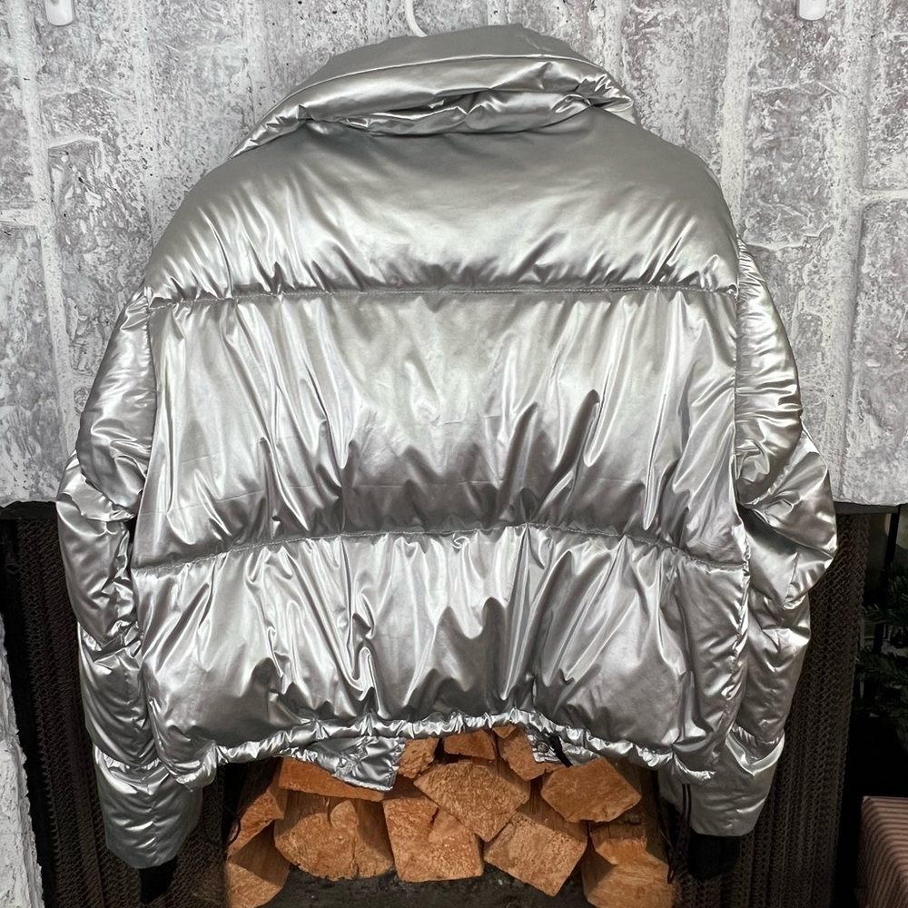 Silver Puffer Jacket - image 6